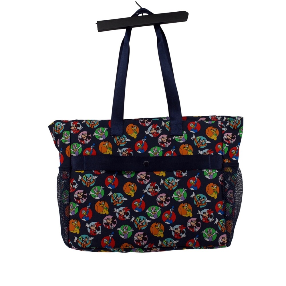 Walt Disney World Tote Laptop Bag Blue Mickey Friends Travel Parks Vacation Chic - Picture 2 of 13